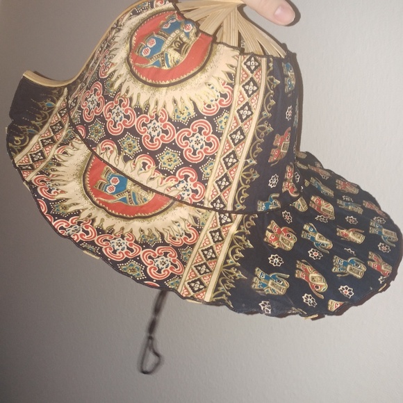 Rice hat Asian style authentic elephant printed pattern hat - Picture 7 of 13